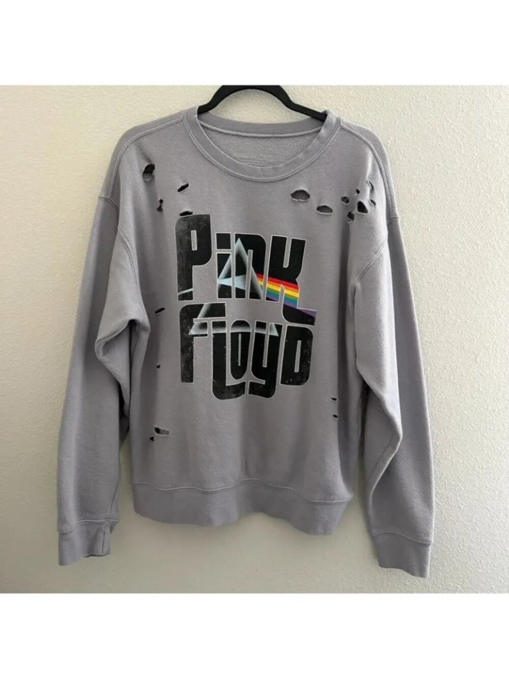 Pink Floyd Women’s Distressed Sweatshirt Size L